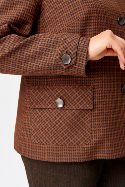 Жакет Fita 20753 терракот + коричневый - фото 7