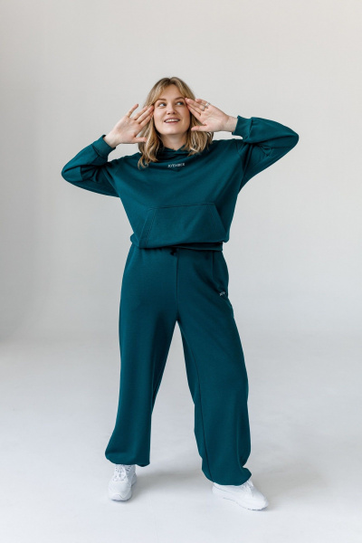Брюки, худи JoEmber 23 изумруд - фото 9
