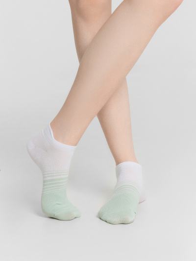 Носки Mark Formelle 309C-3144/25309C белый_св.эвкалипт_рис.3144 - фото 4