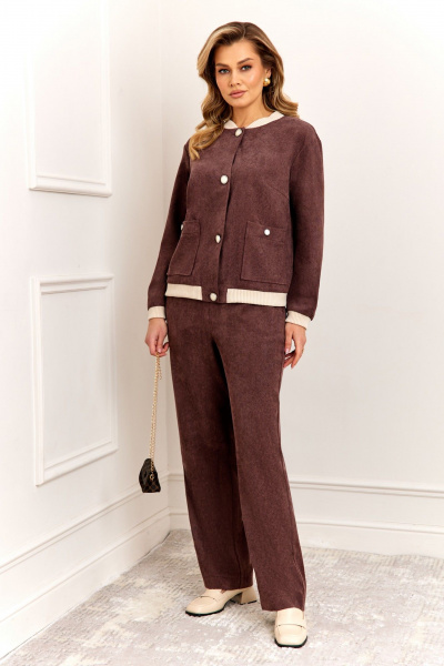 Брюки, бомбер AGATTI 5992-1 кофейный - фото 1