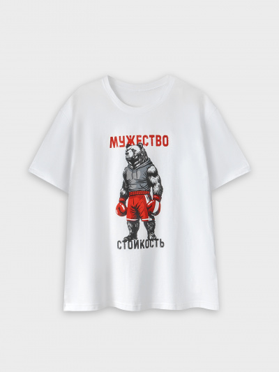 Футболка, шорты Mark Formelle 591051/25-5876ПП-0 белый_боксерские_перчатки_на_черном_3_сл_на_пол - фото 3