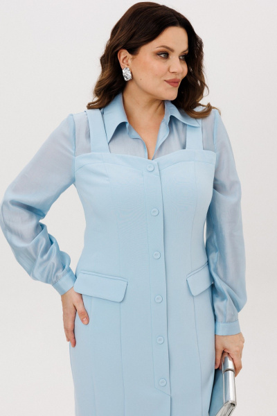 Платье ANIDEN 715-3 голубой - фото 4