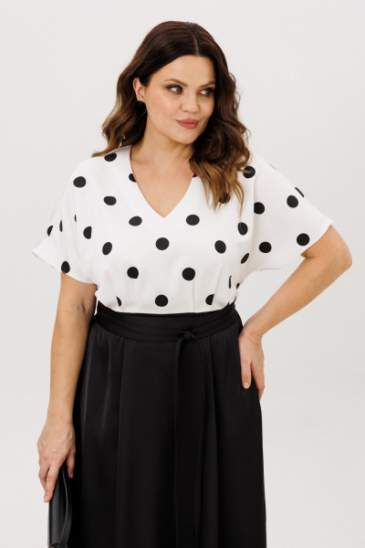 Платье ANIDEN 721-3 черно-белый - фото 4