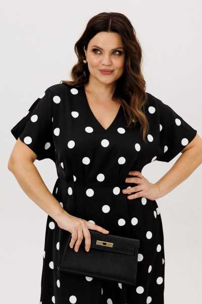 Платье ANIDEN 721-4 черно-белый - фото 8