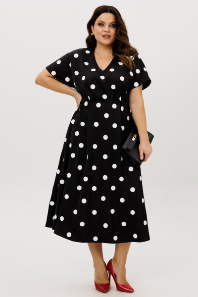 Платье ANIDEN 721-4 черно-белый - фото 7