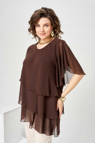 Туника Асолия 4100 коричневый - фото 6