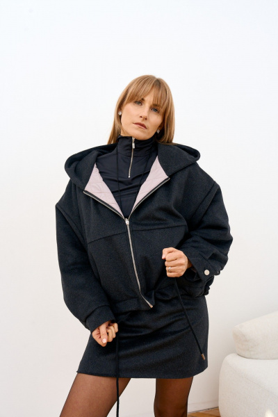 Бомбер FAMA 24121 графит - фото 1