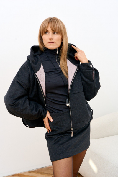 Бомбер FAMA 24121 графит - фото 7