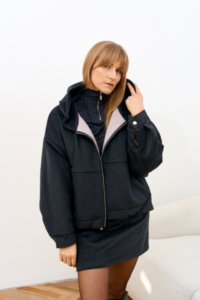 Бомбер FAMA 24121 графит - фото 6