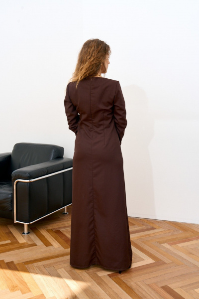 Платье FAMA 24116 шоколад - фото 6