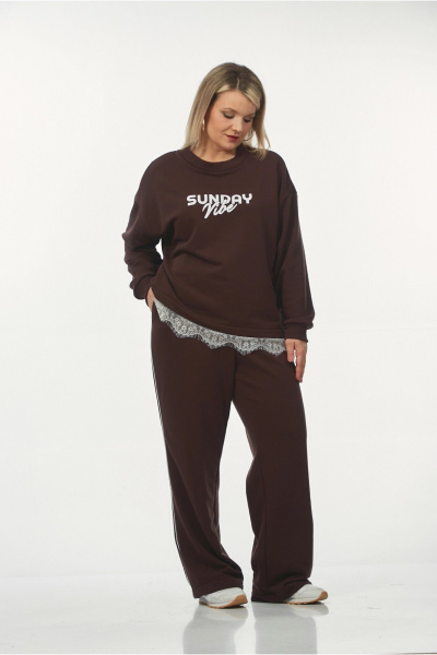 Джемпер OVERYOU М240/1 шоколадный - фото 8