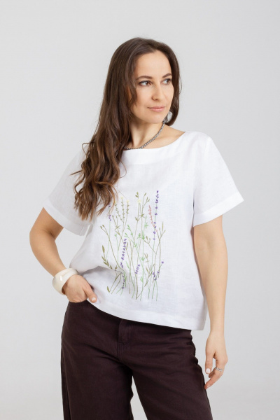 Блуза Mirolia 1277 белый - фото 2