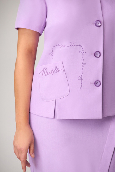 Жакет, юбка Мишель стиль 1057-2 лиловый - фото 10