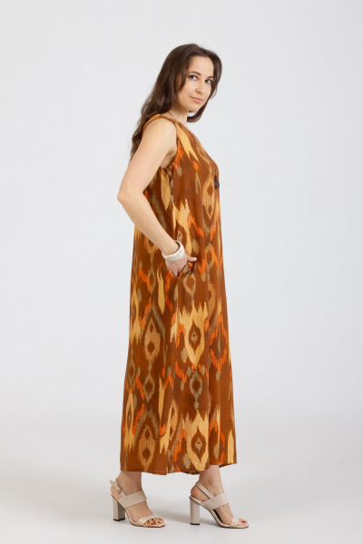 Платье Mirolia 1281 коричневый - фото 4