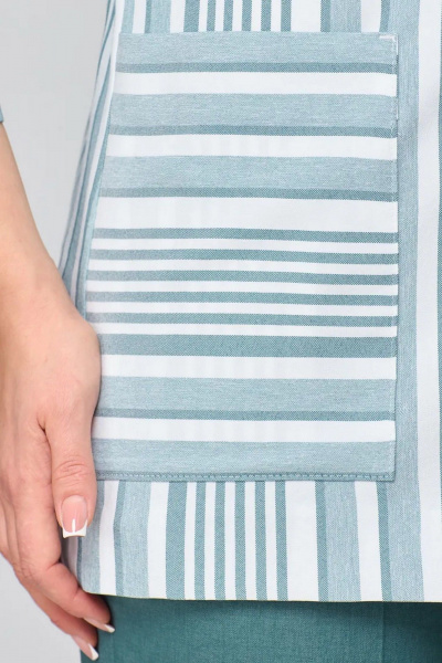 Блуза, брюки, жакет Мишель стиль 1133-3 изумруд - фото 7