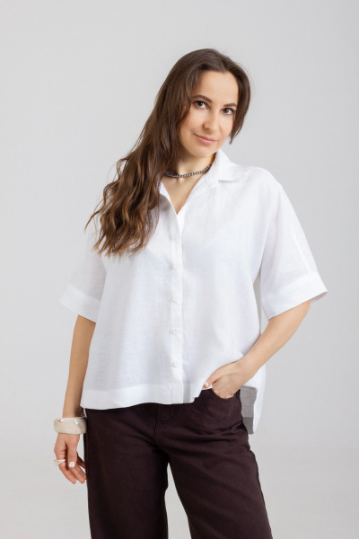 Блуза Mirolia 1283 белый - фото 2