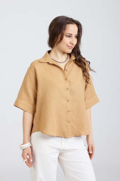Блуза Mirolia 1285 горчица - фото 4