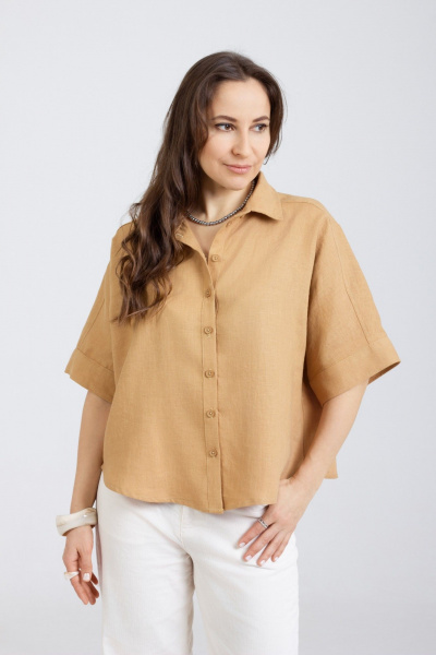 Блуза Mirolia 1285 горчица - фото 2