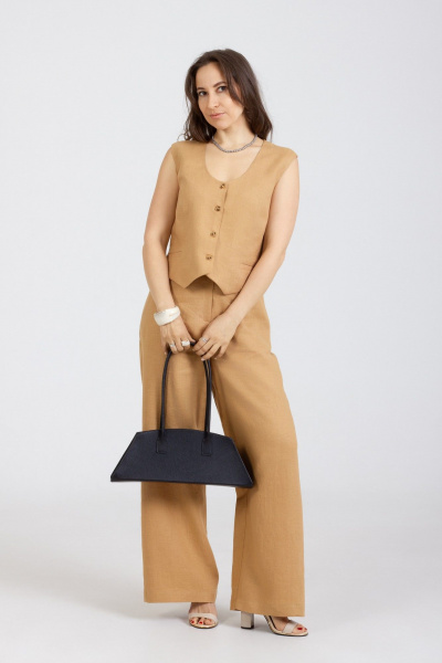 Брюки, жилет Mirolia 1289+1287 горчица - фото 1