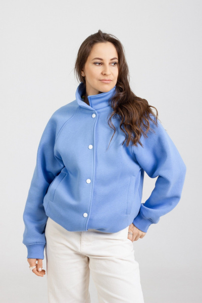 Блуза Mirolia 1295 голубой - фото 1