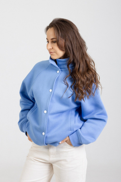 Блуза Mirolia 1295 голубой - фото 8