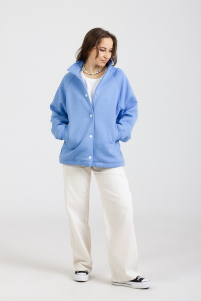 Блуза Mirolia 1295 голубой - фото 6