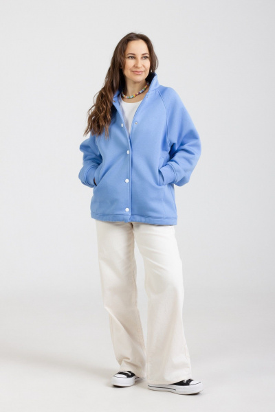 Блуза Mirolia 1295 голубой - фото 4