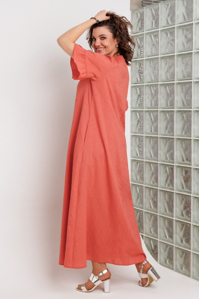 Платье BegiModa 1066 коралл - фото 6