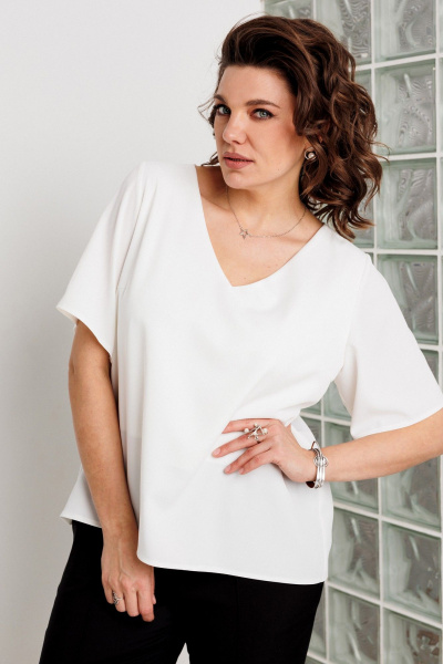 Блуза BegiModa 4166 белый - фото 3