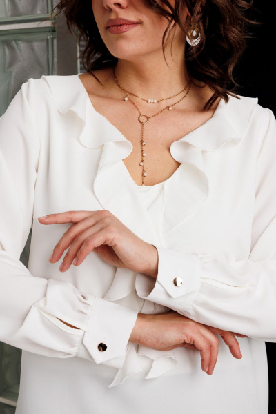 Блуза BegiModa 4167 белый - фото 3