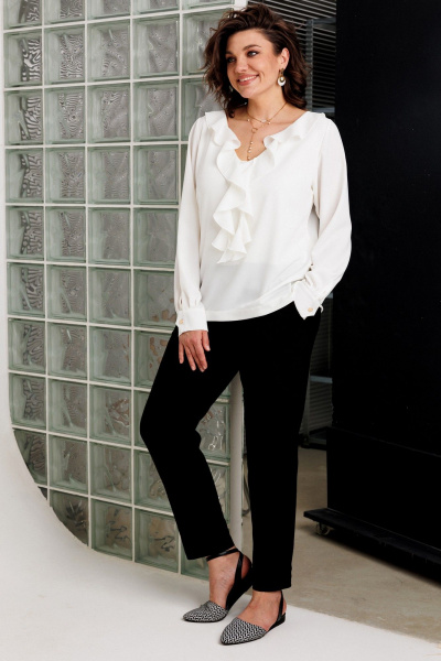 Блуза BegiModa 4167 белый - фото 7