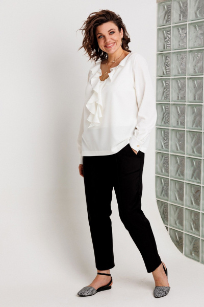 Блуза BegiModa 4167 белый - фото 6