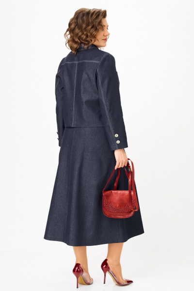 Жакет, юбка Aira Style 24139 синий - фото 10