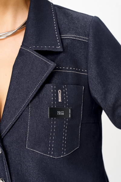 Жакет, юбка Aira Style 24139 синий - фото 9