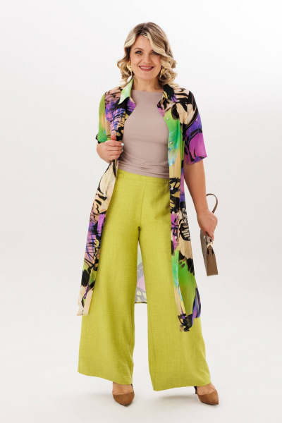 Блуза, брюки Anastasia м-1334 лайм - фото 10
