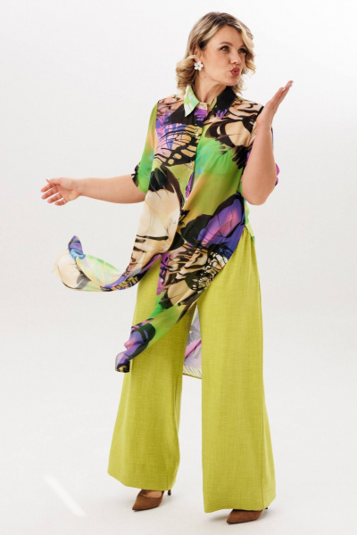 Блуза, брюки Anastasia м-1334 лайм - фото 5