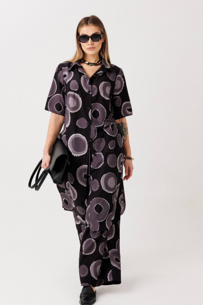 Блуза, брюки Anastasia м-1335 черный - фото 4