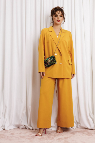 Брюки, жакет Anastasia м-1337 горчица - фото 3
