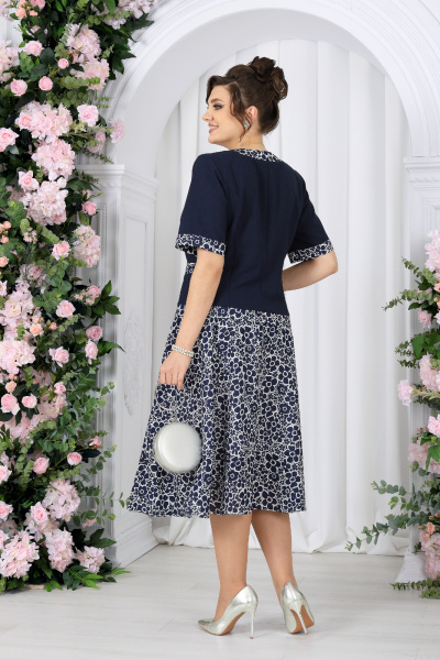 Блуза, юбка Ninele 5992 синий_ромашки - фото 8