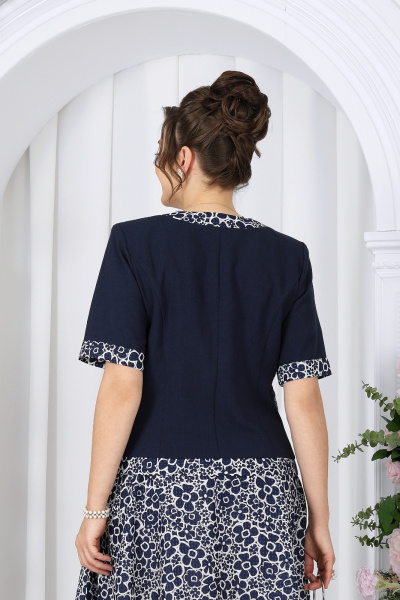 Блуза, юбка Ninele 5992 синий_ромашки - фото 9