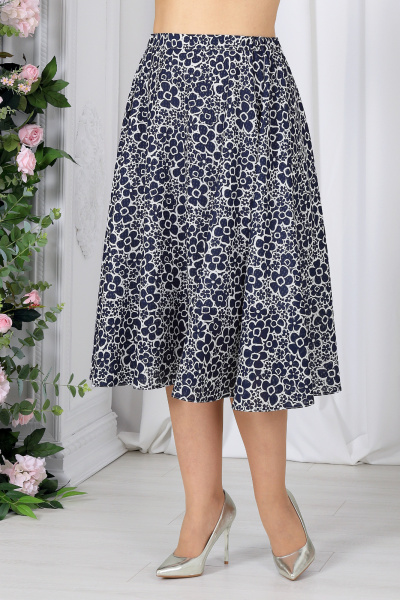 Блуза, юбка Ninele 5992 синий_ромашки - фото 10