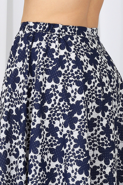 Блуза, юбка Ninele 5992 синий_цветы - фото 11