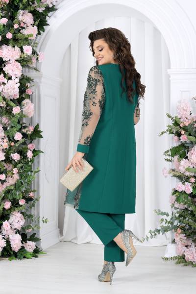 Блуза, брюки, кардиган Ninele 6038 изумруд - фото 12