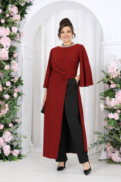 Брюки, туника Ninele 6084 красный - фото 5