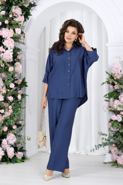 Блуза, брюки Ninele 6102 синий - фото 1