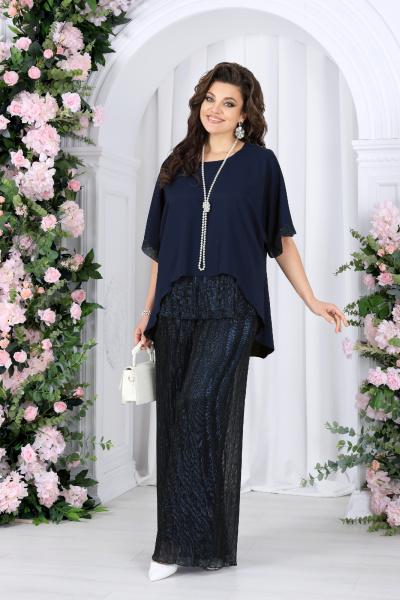 Блуза, брюки Ninele 6104 синий - фото 4