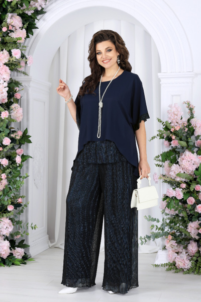 Блуза, брюки Ninele 6104 синий - фото 6