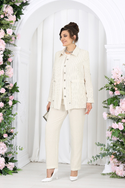 Брюки, джемпер, жакет Ninele 7463 молочный - фото 3