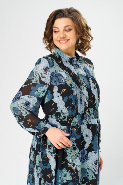 Платье Romanovich Style 1-2755 мультиколор/черный - фото 9