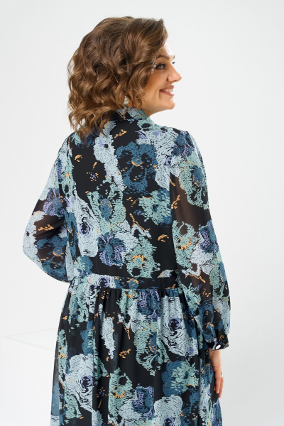 Платье Romanovich Style 1-2755 мультиколор/черный - фото 5